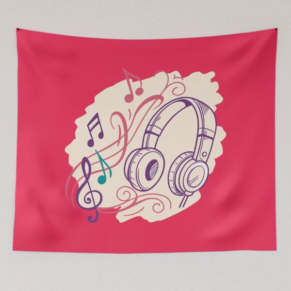 Item preview, Melodic Vibes – Artistic Music & Headphones Design designed and sold by ANGOON7455.