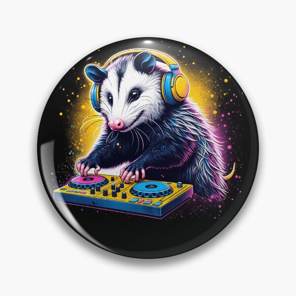 Item preview, Opossum DJ DJing EDM Funky Dance Club designed and sold by Kimberley King Art  King Art.