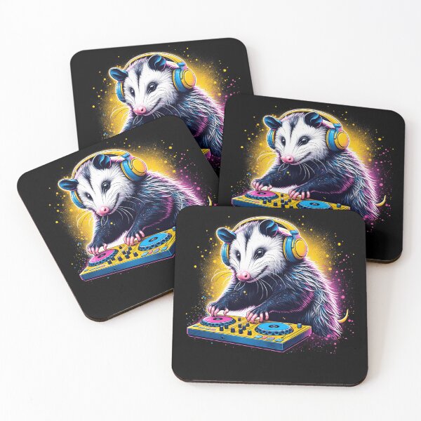 Item preview, Opossum DJ DJing EDM Funky Dance Club designed and sold by Kimberley King Art  King Art.