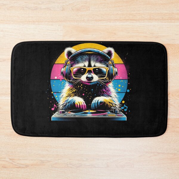 Item preview, Raccoon DJ DJing EDM Funky Dance Club Raccoon Lover designed and sold by Kimberley King Art  King Art.