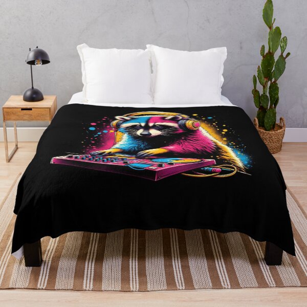 Item preview, Raccoon DJ DJing EDM Funky Dance Club designed and sold by Kimberley King Art  King Art.