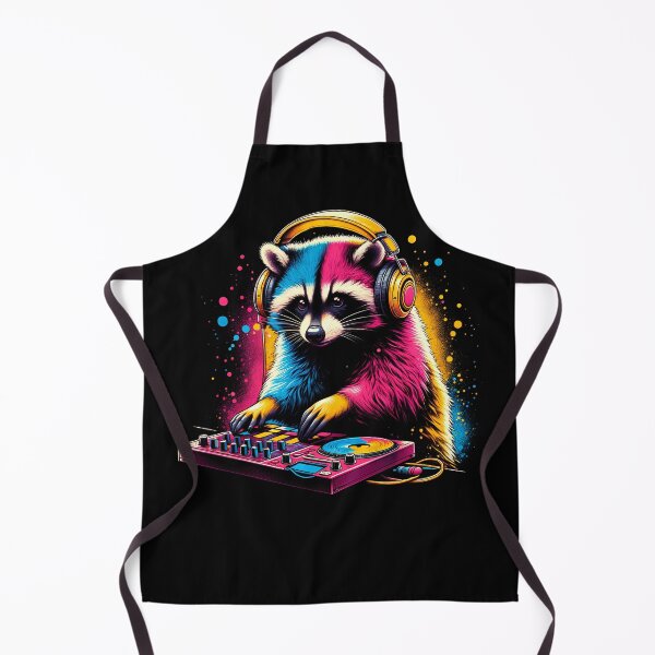 Item preview, Raccoon DJ DJing EDM Funky Dance Club designed and sold by Kimberley King Art  King Art.