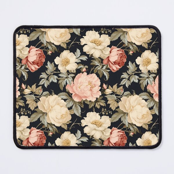Item preview, Vintage floral pattern featuring cream colored roses designed and sold by Renee Lavoie.