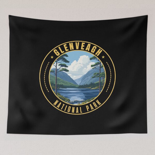 Item preview, Glenveagh National Park in Ireland Retro Travel Art Badge designed and sold by MaateoDesign.