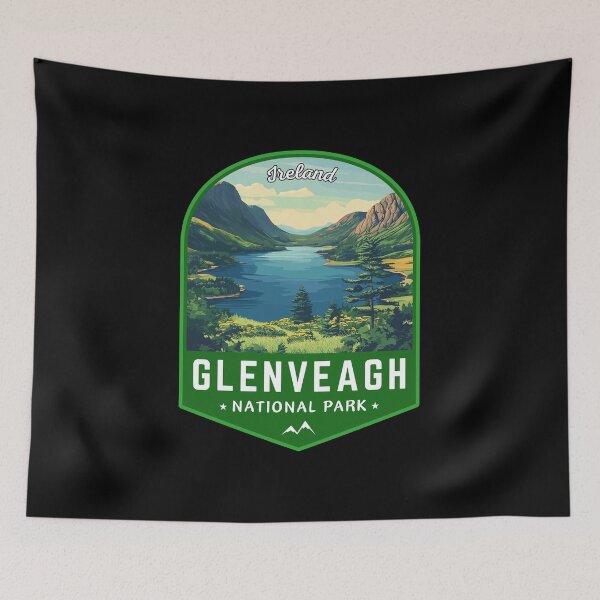 Item preview, Glenveagh National Park in Ireland Retro Travel Art Emblem designed and sold by MaateoDesign.