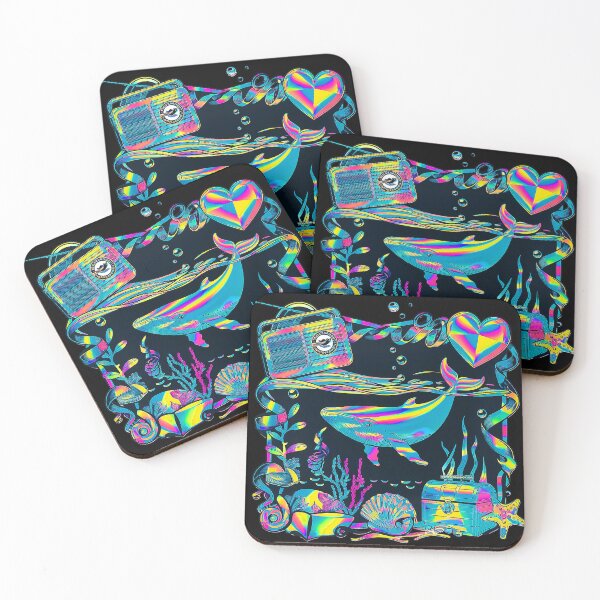 Item preview, Neon Psychedelic Ocean Fantasy Vibrant Marine Life designed and sold by Amanda's Factory.