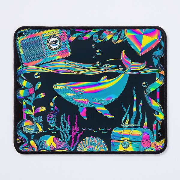 Item preview, Neon Psychedelic Ocean Fantasy Vibrant Marine Life designed and sold by Amanda's Factory.
