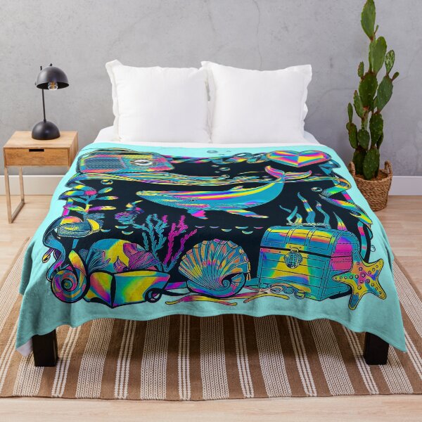 Item preview, Neon Psychedelic Ocean Fantasy Vibrant Marine Life designed and sold by Amanda's Factory.