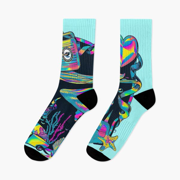 Item preview, Neon Psychedelic Ocean Fantasy Vibrant Marine Life designed and sold by Amanda's Factory.