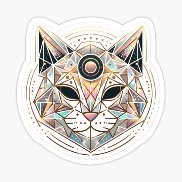 Item preview, Abstract Geometric Fox Sticker – Modern Art Minimalist Design, Mid-Century Inspired designed and sold by StormArtisan.