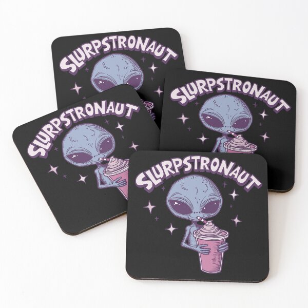 Item preview, Slurpstronaut – Vintage Alien Enjoying a Retro Slurpee designed and sold by CrewDesigns.