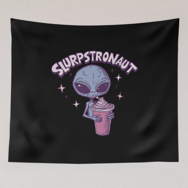 Item preview, Slurpstronaut – Vintage Alien Enjoying a Retro Slurpee designed and sold by CrewDesigns.
