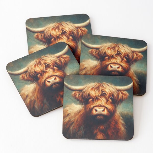 Item preview,  Majestic Highland Cow – A Portrait in Warm Tones designed and sold by mustardseed-410.