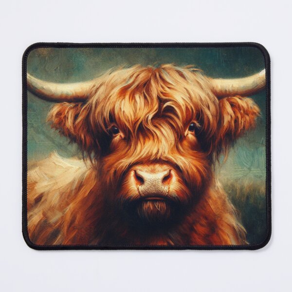 Item preview, Majestic Highland Cow – A Portrait in Warm Tones designed and sold by mustardseed-410.