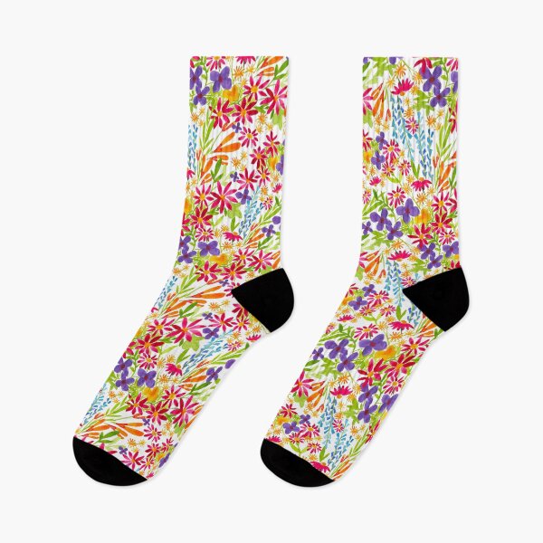 Item preview, A multi colourful pattern of country style homestead flowers florals and foliage designed and sold by Hillary Holt.