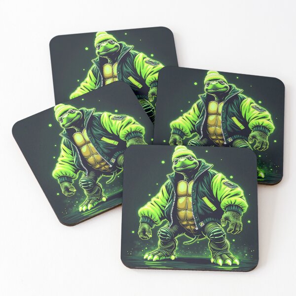 Item preview, Neon Turtle Fighter Digital Art Design designed and sold by RecortShirt.