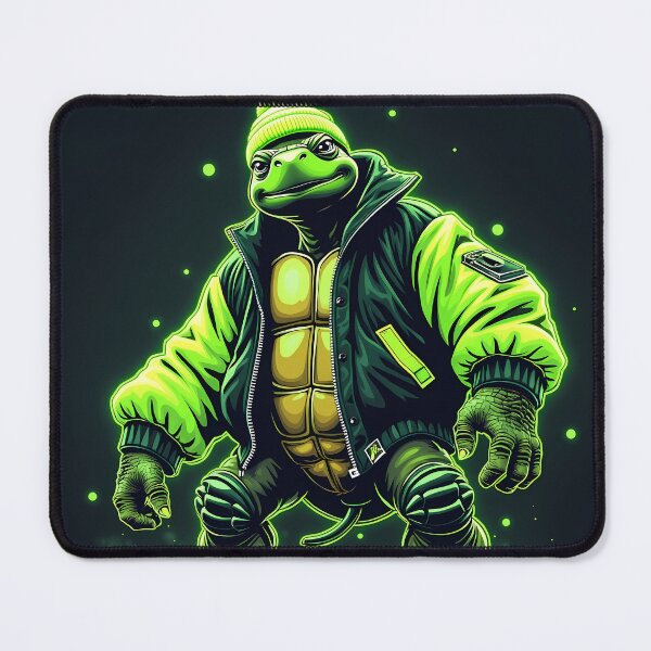 Item preview, Neon Turtle Fighter Digital Art Design designed and sold by RecortShirt.