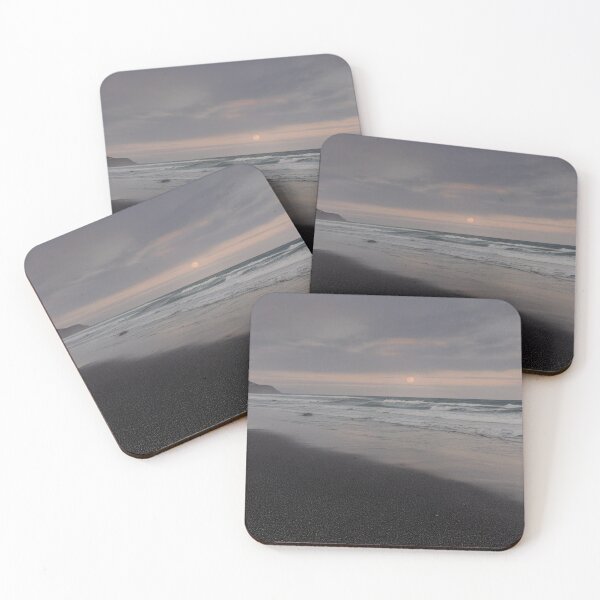 Item preview, Moonlit Black Sand Beach – Twilight Coastal Serenity designed and sold by ArtArchive-KK.
