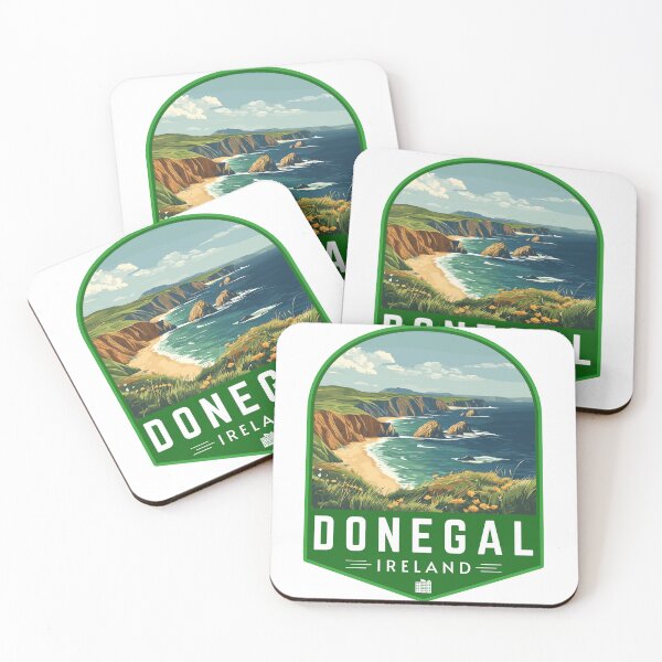 Item preview, Emblema de paisaje de arte de viaje retro de Donegal en Irlanda designed and sold by MaateoDesign.