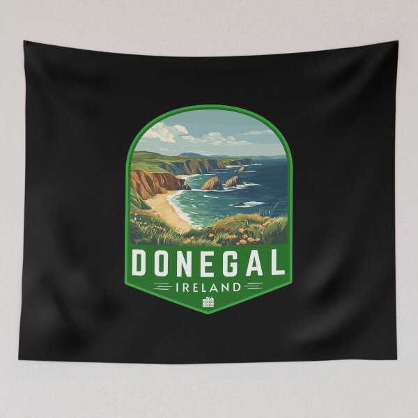 Item preview, Donegal in Ireland Retro Travel Art Landscape Emblem designed and sold by MaateoDesign.