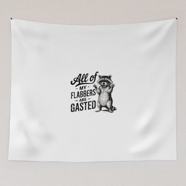 Item preview, All of My Flabbers Are Gasted – Funny Raccoon Meme Design designed and sold by luckytua789.