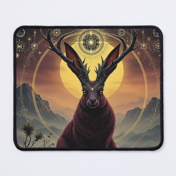 Item preview, Jackalope in Burgundy designed and sold by HabitableMoons.