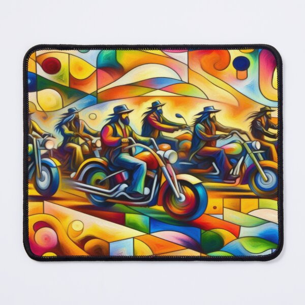 Item preview, A journey through shapes and colors: Cubist biker-boho extravagance designed and sold by FotoworldEdel.