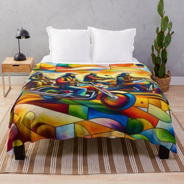 Item preview, A journey through shapes and colors: Cubist biker-boho extravagance designed and sold by FotoworldEdel.