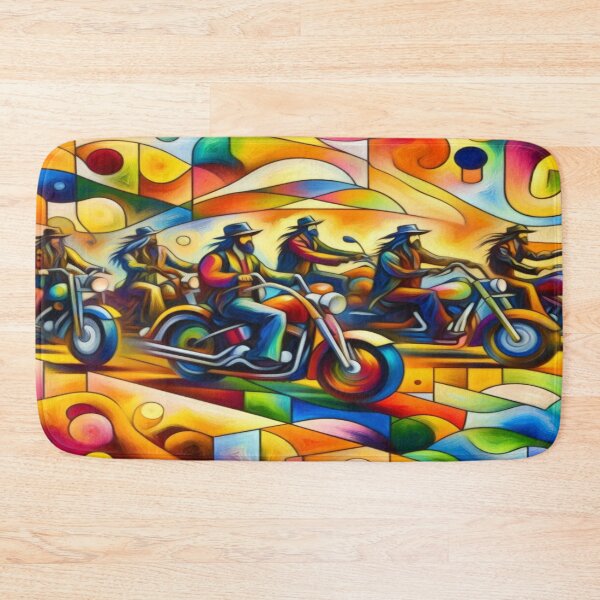Item preview, A journey through shapes and colors: Cubist biker-boho extravagance designed and sold by FotoworldEdel.