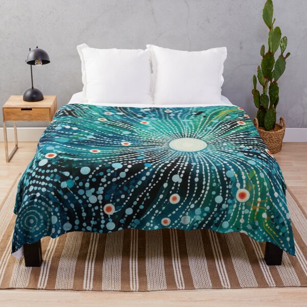 Item preview, Aboriginal Inspired Dot Art - Underwater Red Bubbles designed and sold by GrinGalore.