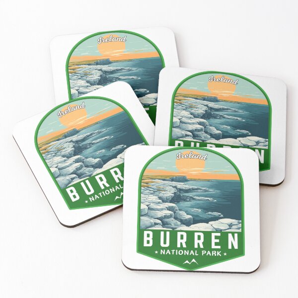 Item preview, Burren National Park in Ireland Retro Travel Art Emblem designed and sold by MaateoDesign.