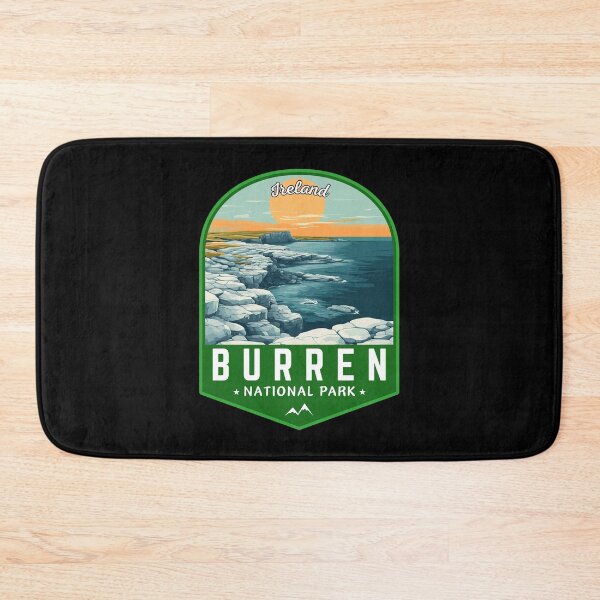 Item preview, Burren National Park in Ireland Retro Travel Art Emblem designed and sold by MaateoDesign.