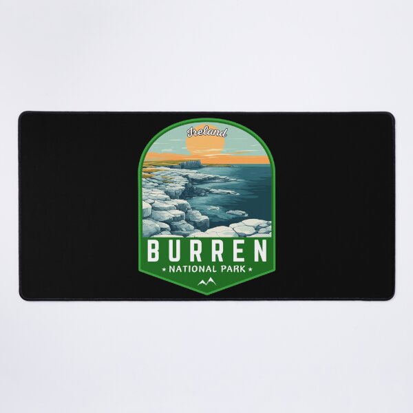 Item preview, Burren National Park in Ireland Retro Travel Art Emblem designed and sold by MaateoDesign.