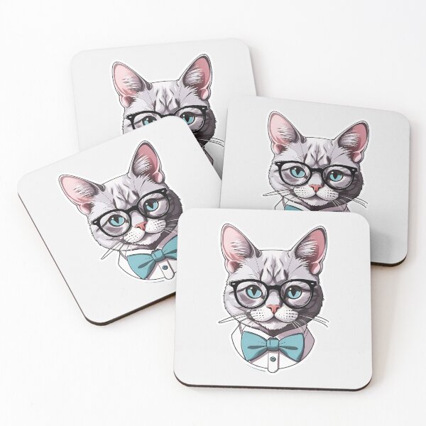 Item preview, Stylish Kitten: The Cutest Cat With Glasses designed and sold by LV-creator.
