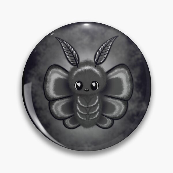Item preview, cute fluffy Goth Moth designed and sold by Pezi-Creation.