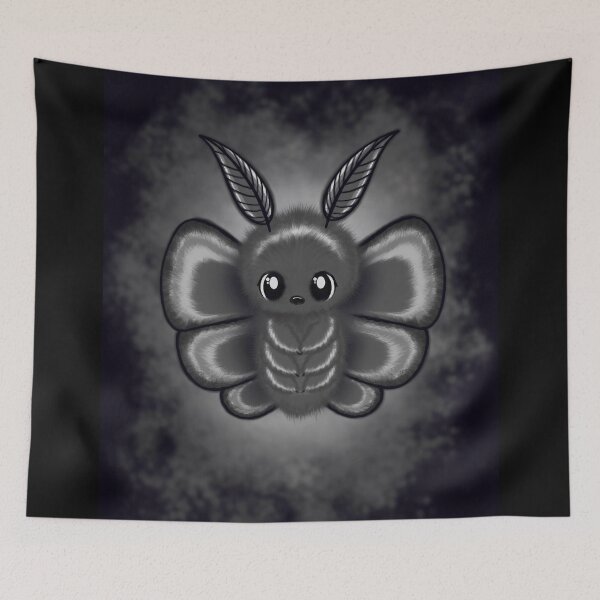 Item preview, cute fluffy Goth Moth designed and sold by Pezi-Creation.
