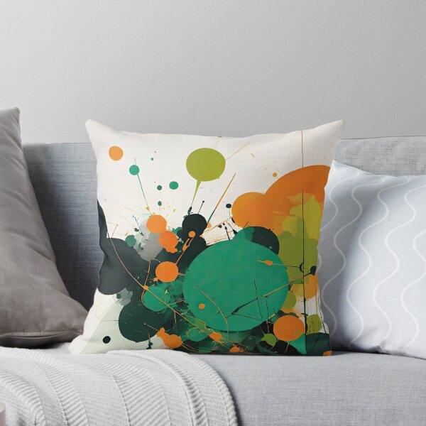 Item preview, 4677 abstract dynamic modern geometric circle colorful splatter contrast composition designed and sold by j5rson.