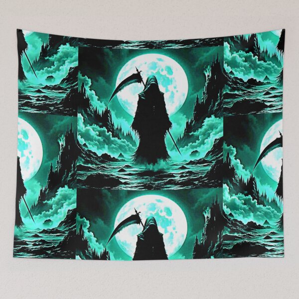 Item preview, Grim Reaper in the Night - cryptid Art designed and sold by Earth Nature Creations.