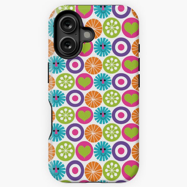 Item preview, Funky retro circles Happy Folk pattern designed and sold by Happy Folk by Sean Sims.