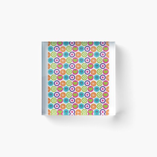 Item preview, Funky retro circles Happy Folk pattern designed and sold by Happy Folk by Sean Sims.