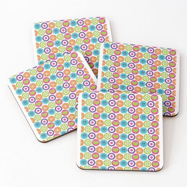 Item preview, Funky retro circles Happy Folk pattern designed and sold by Happy Folk by Sean Sims.