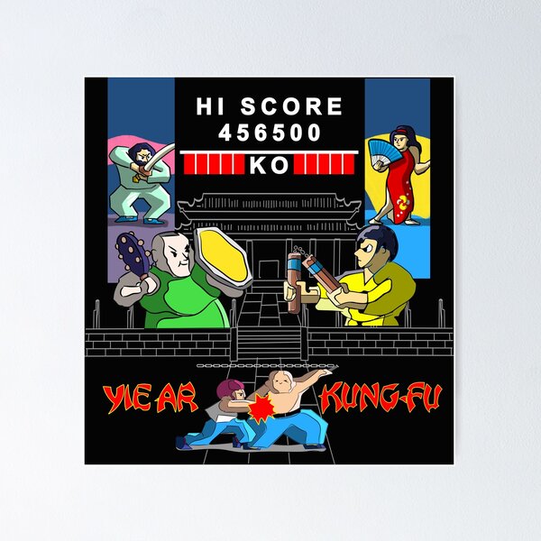 Artikel-Vorschau von Kung Fu 80er Arcade-Spiele, designt und verkauft von Venster.