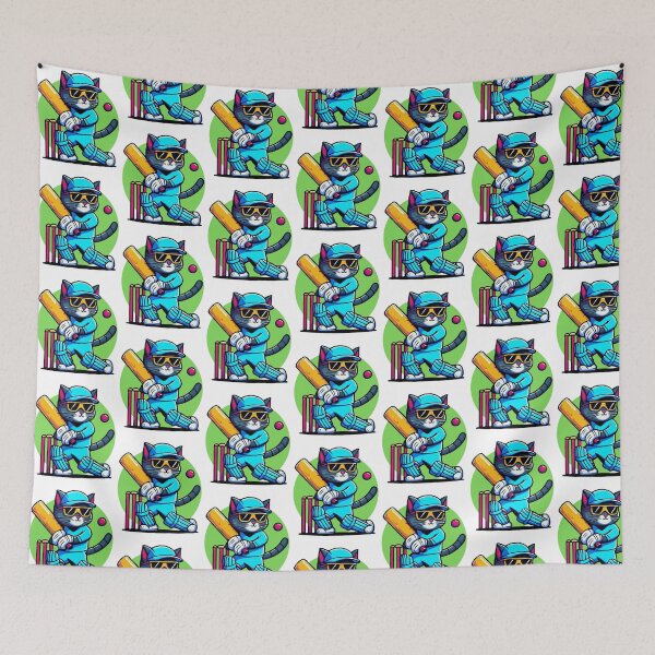 Item preview, Cool Cat Playing Cricket designed and sold by McThingummy.
