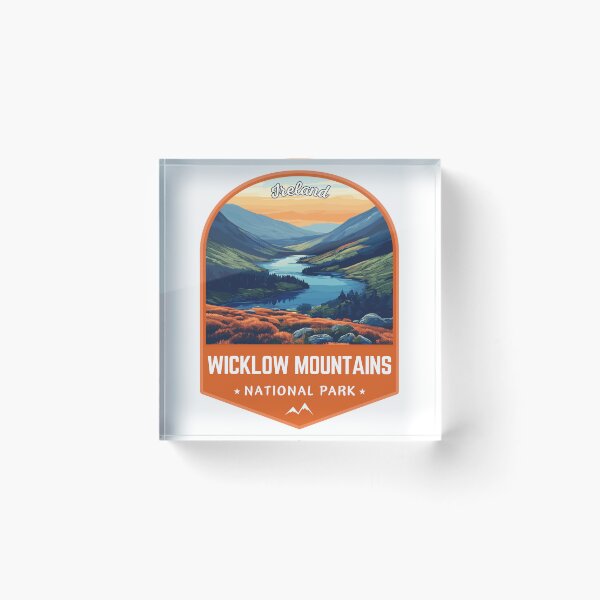 Item preview, Wicklow Mountains National Park in Ireland Retro Travel Art Emblem designed and sold by MaateoDesign.