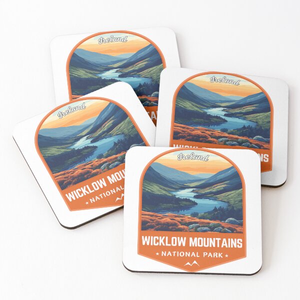 Item preview, Wicklow Mountains National Park in Ireland Retro Travel Art Emblem designed and sold by MaateoDesign.