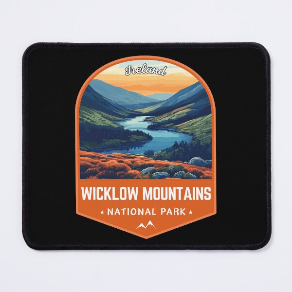 Item preview, Wicklow Mountains National Park in Ireland Retro Travel Art Emblem designed and sold by MaateoDesign.