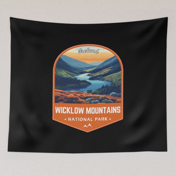 Item preview, Wicklow Mountains National Park in Ireland Retro Travel Art Emblem designed and sold by MaateoDesign.