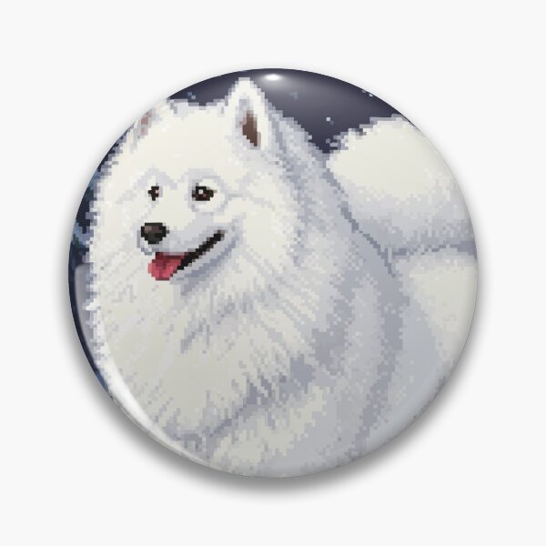 Item preview, Samoyed pixel art designed and sold by wi geon.