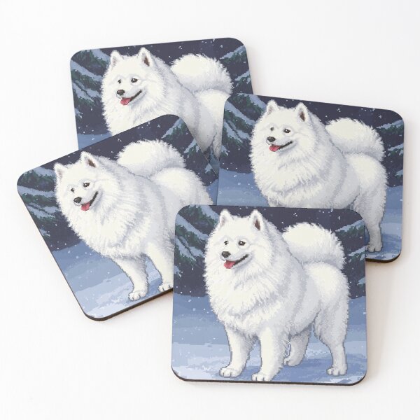 Item preview, Samoyed pixel art designed and sold by wi geon.