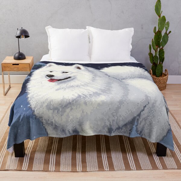 Item preview, Samoyed pixel art designed and sold by wi geon.